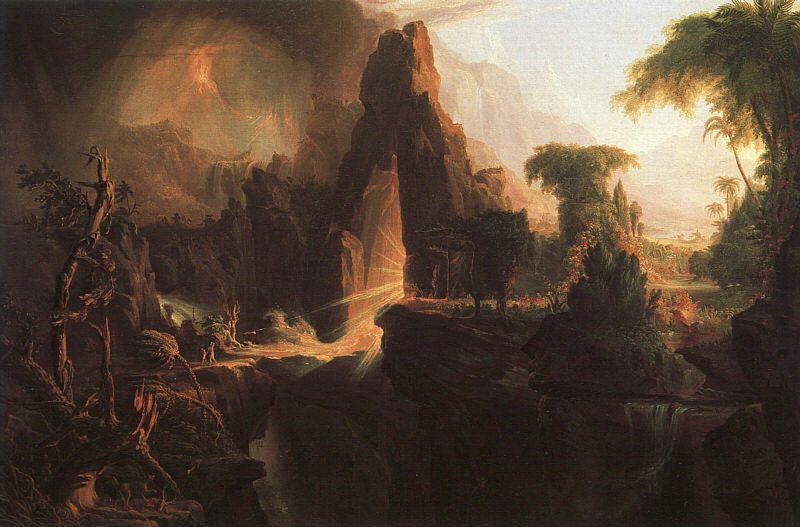 Thomas Cole Expulsion From the Garden of Eden Sweden oil painting art